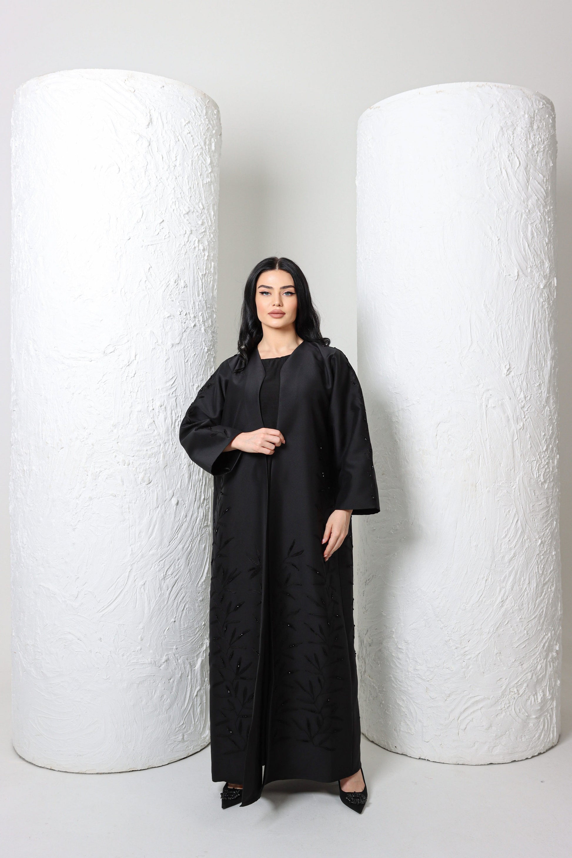 Sandy's Edition Boutique Dubai style Luxury black abaya