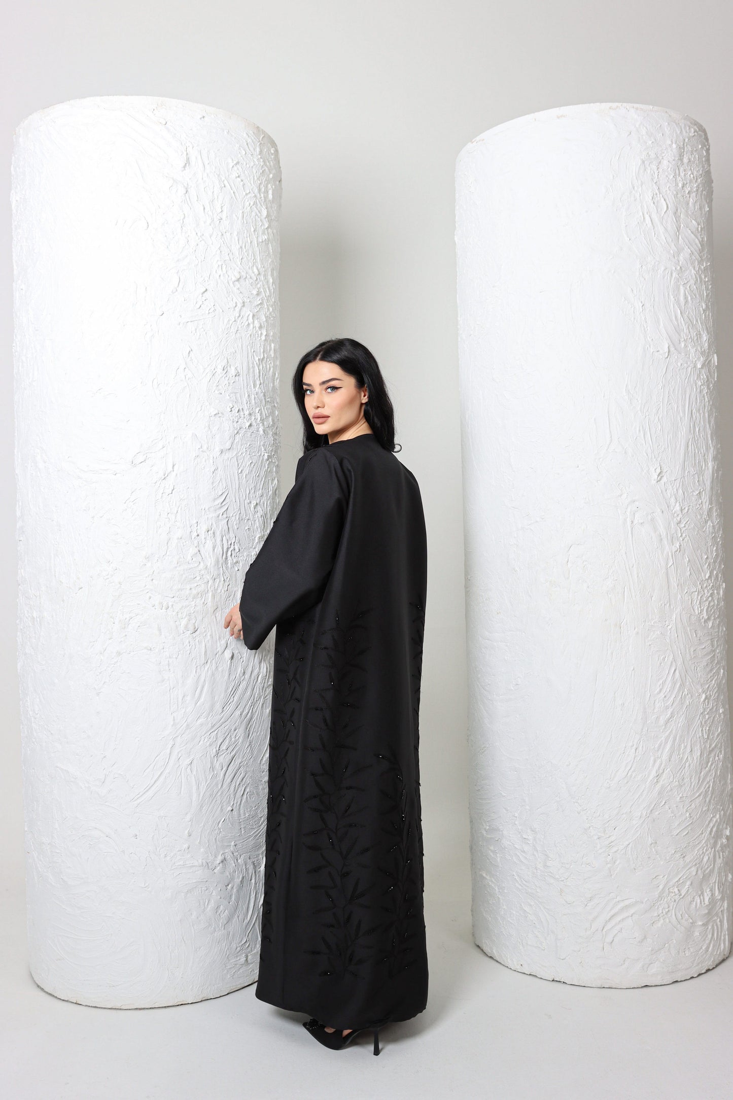 Sandy's Edition Boutique Dubai style Luxury black abaya