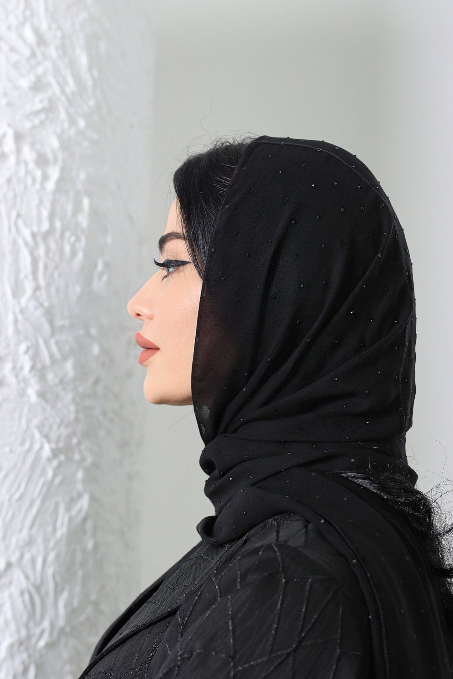 Sandy's Edition Boutique Dubai style Luxury black abaya