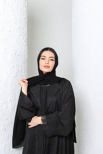 Sandy's Edition Boutique Dubai style Luxury black abaya