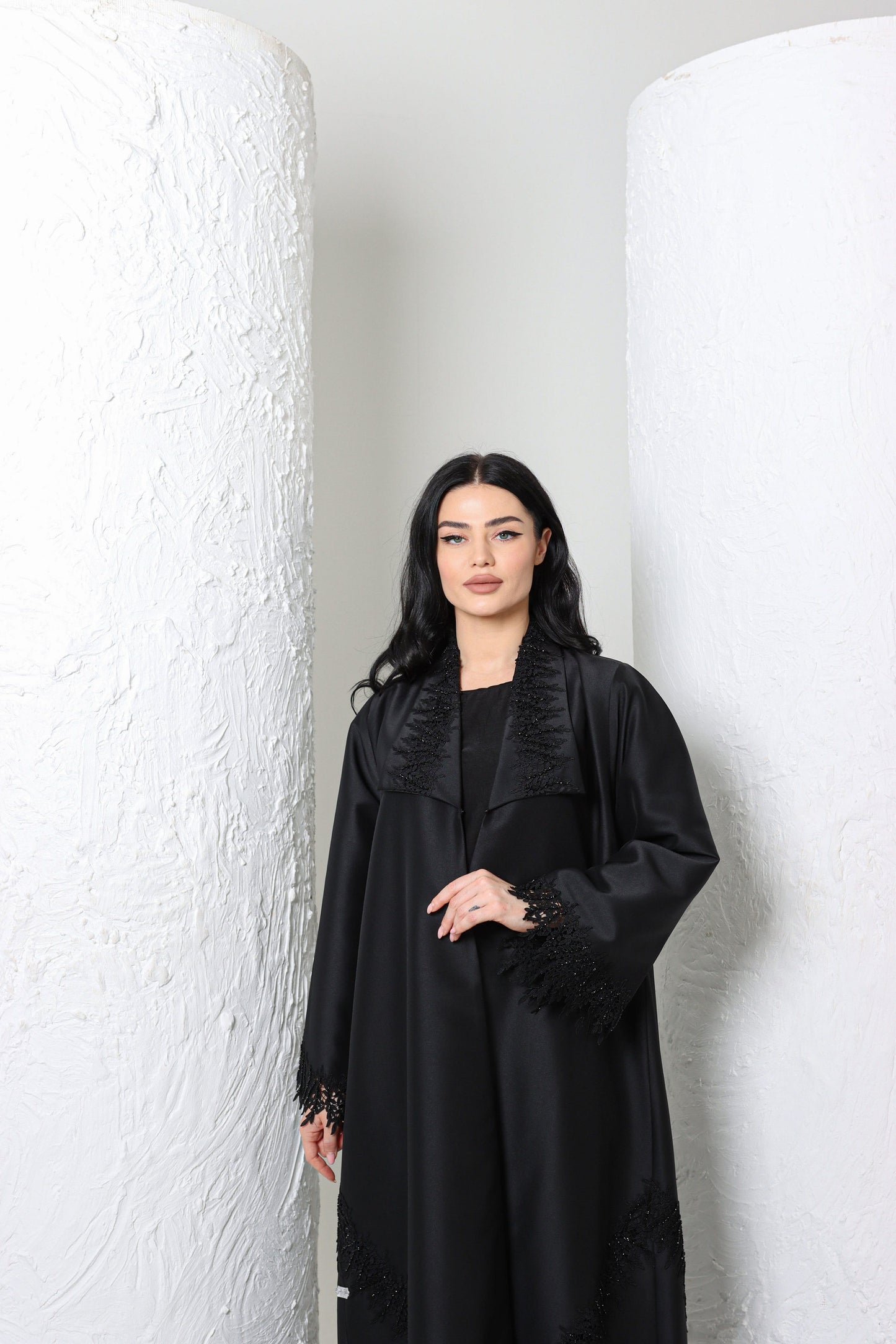 Sandy's Edition Boutique Dubai style Luxury black abaya