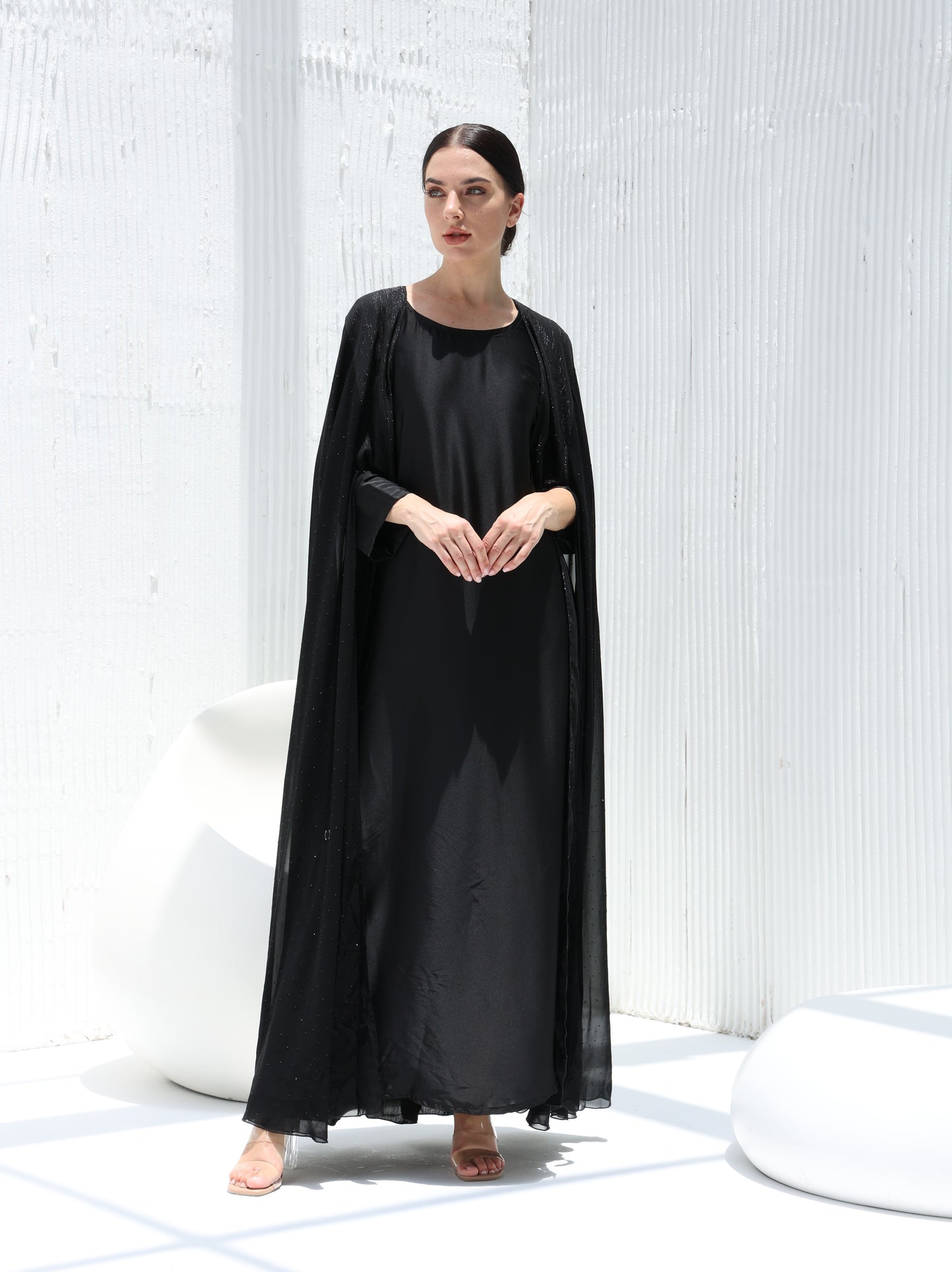 Black Diamond Cape Abaya-Sandy's Edition Boutique