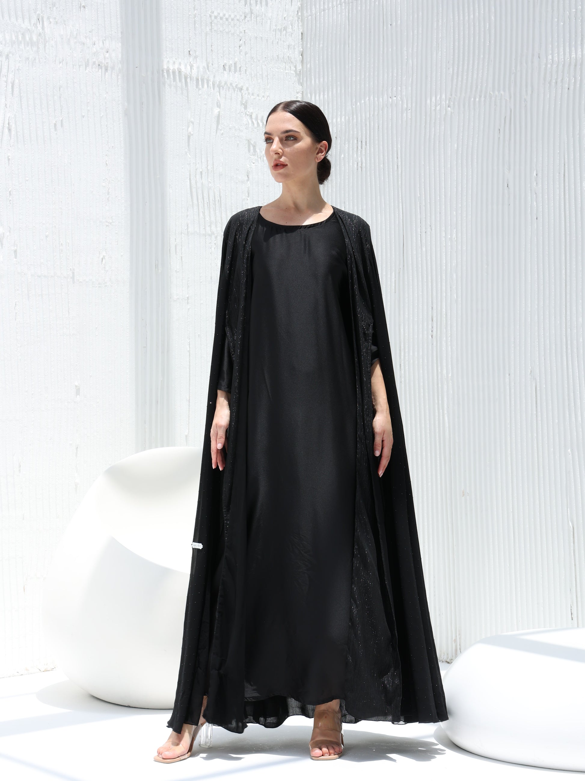 Black Diamond Cape Abaya-Sandy's Edition Boutique