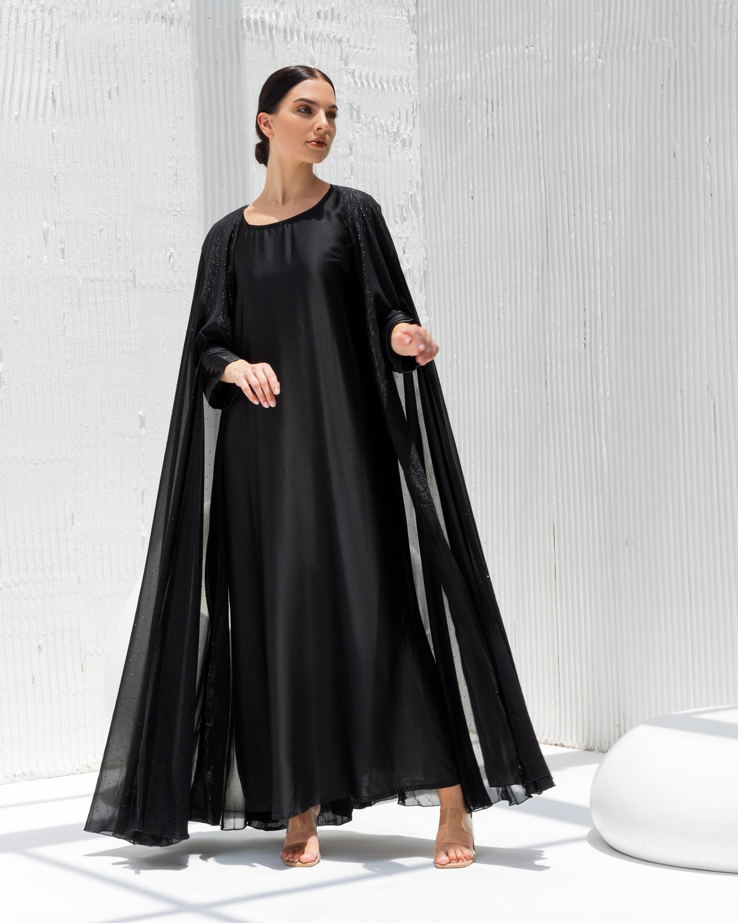 Black Diamond Cape Abaya-Sandy's Edition Boutique