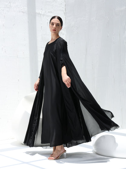 Black Diamond Cape Abaya-Sandy's Edition Boutique