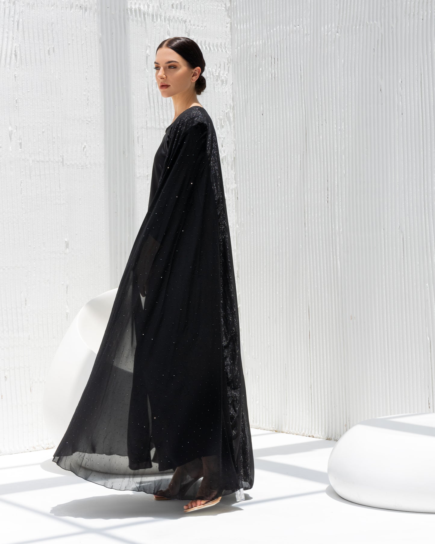 Black Diamond Cape Abaya-Sandy's Edition Boutique