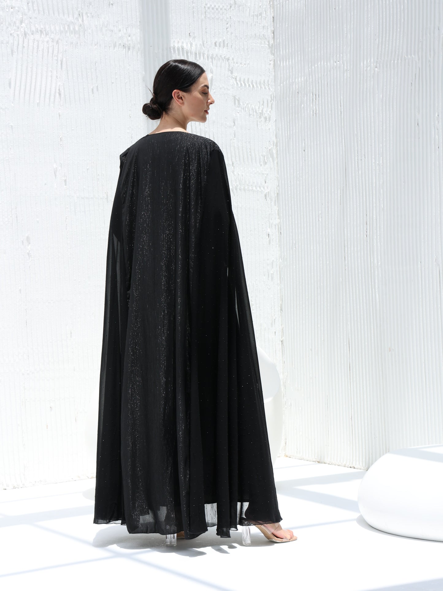 Black Diamond Cape Abaya-Sandy's Edition Boutique