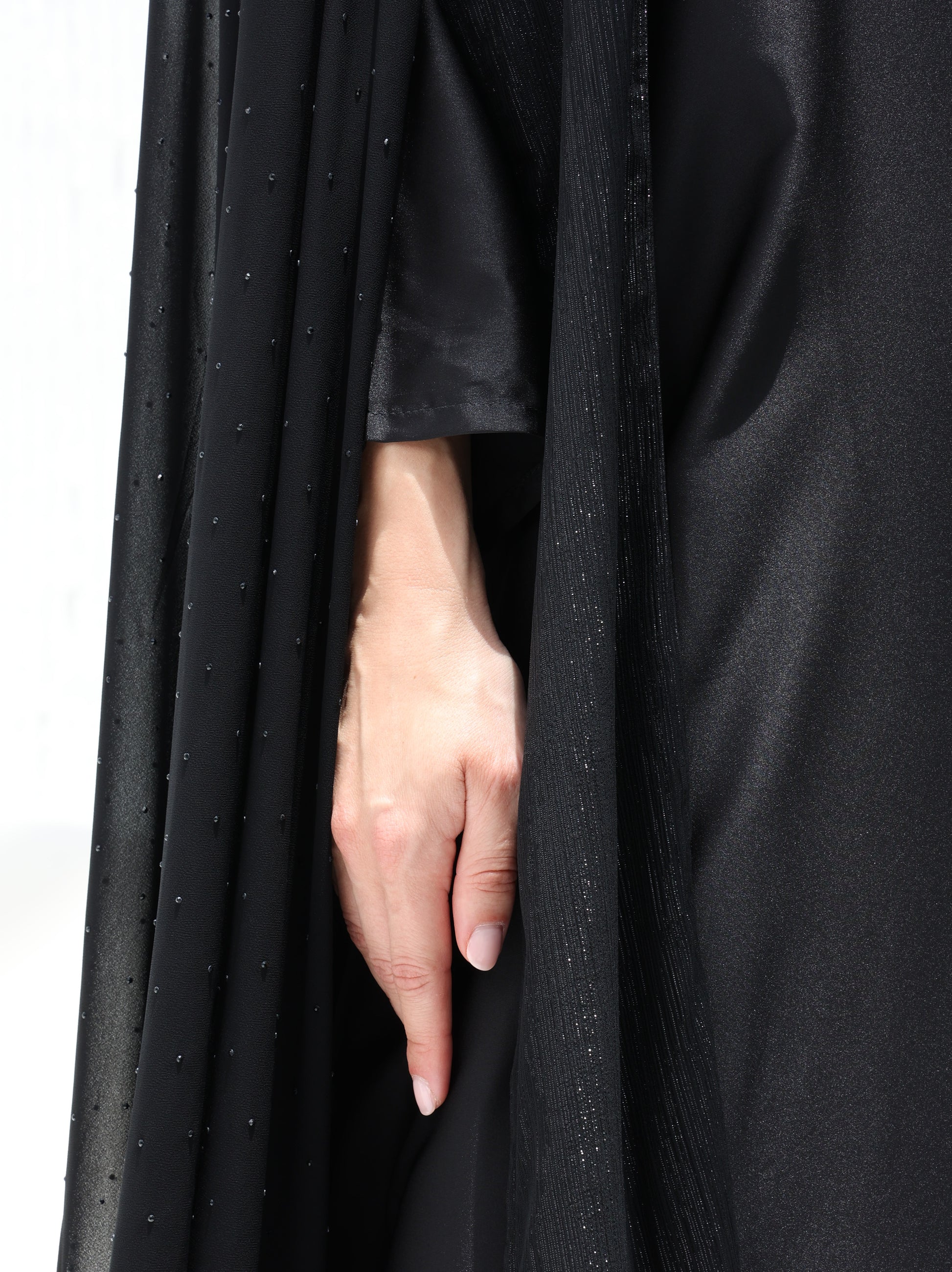 Black Diamond Cape Abaya-Sandy's Edition Boutique