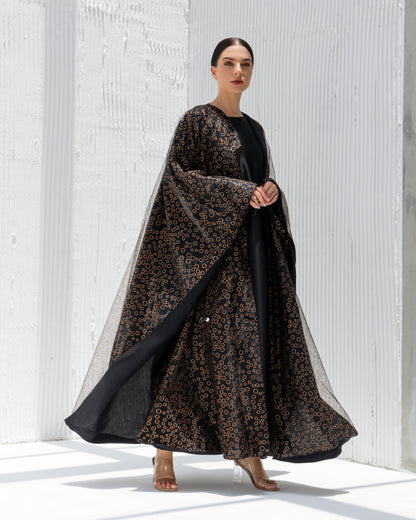 Midnight Coral Abaya- Sandy's Edition Boutique