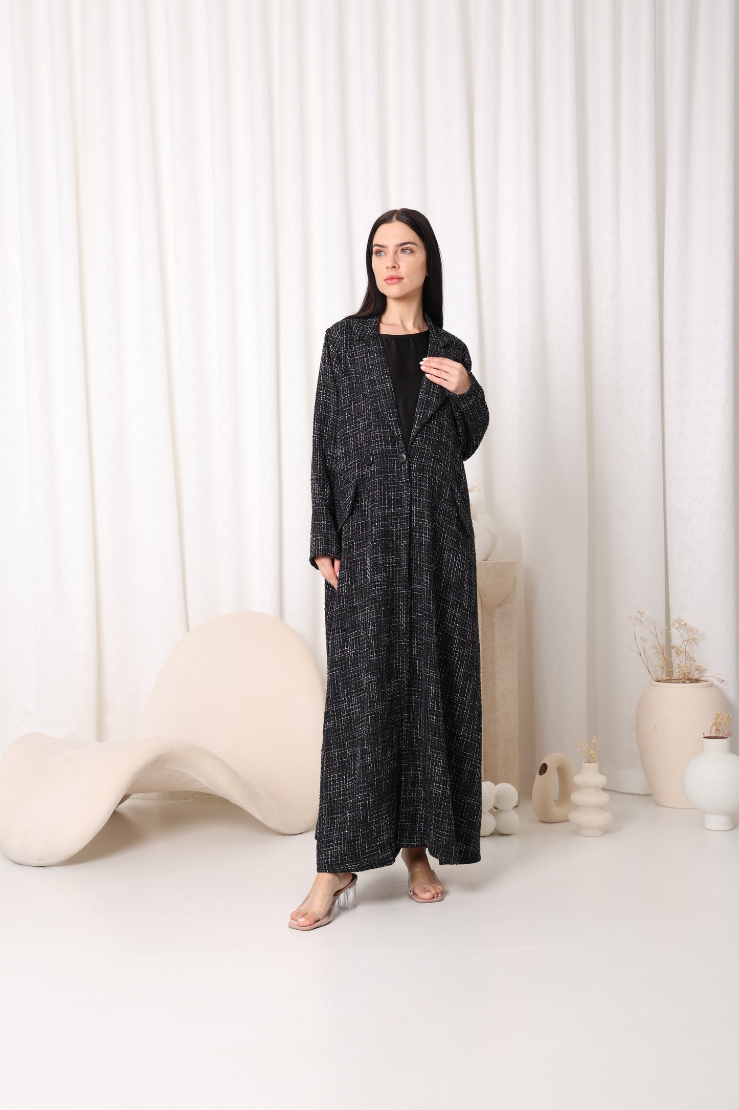 Black Duchess Suit Abaya- Sandy's Edition Boutique