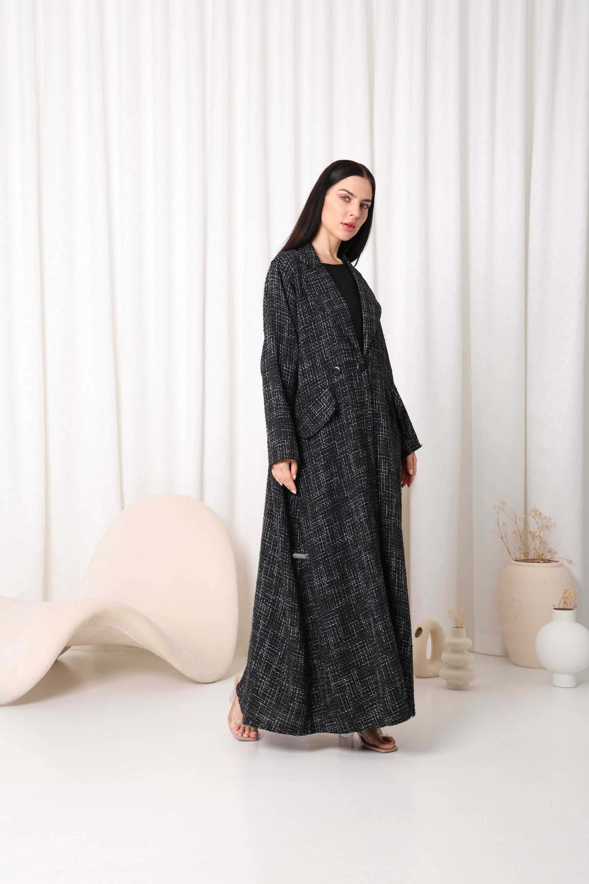 Black Duchess Suit Abaya- Sandy's Edition Boutique