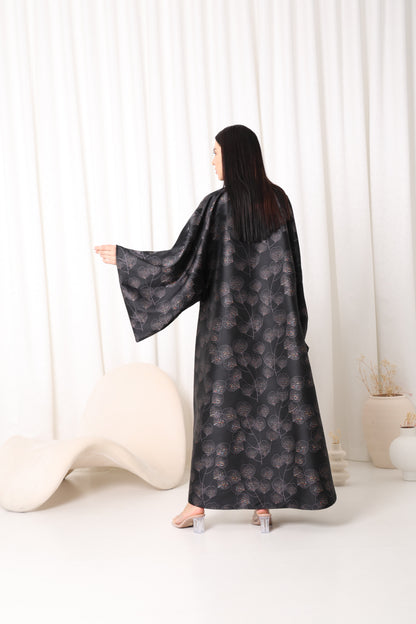 Black Flora Abaya- Sandy's Edition Boutique