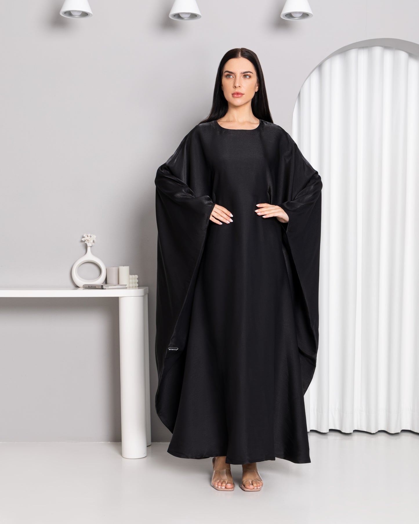 Black Silhouette Abaya-Sandy's Edition Boutique