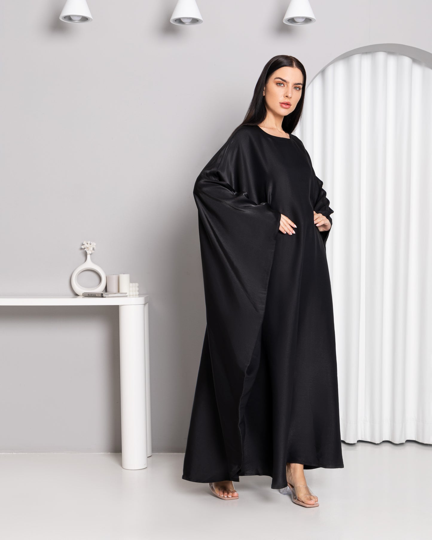 Black Silhouette Abaya-Sandy's Edition Boutique