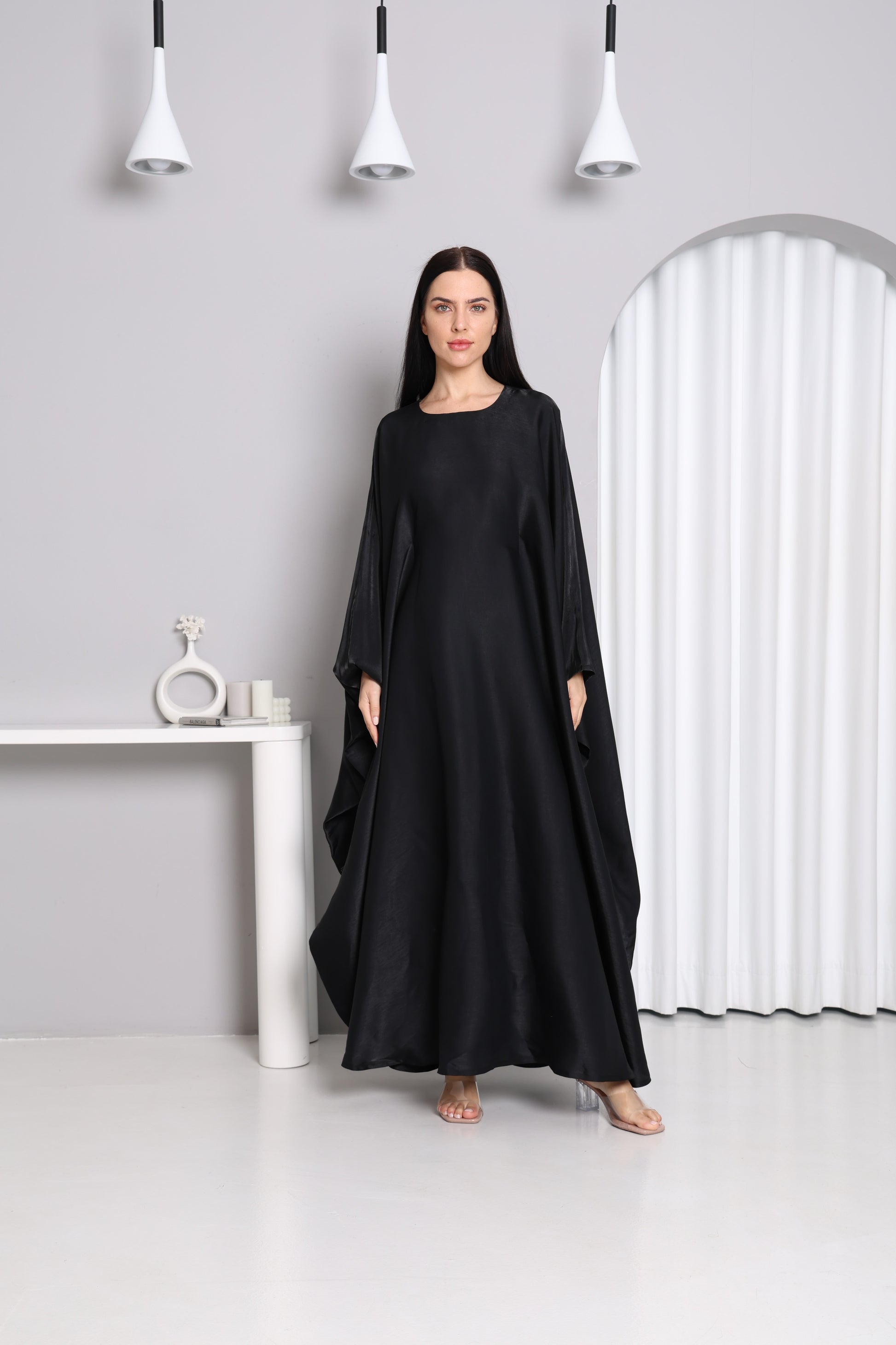 Black Silhouette Abaya-Sandy's Edition Boutique