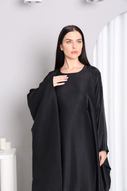 Black Silhouette Abaya-Sandy's Edition Boutique