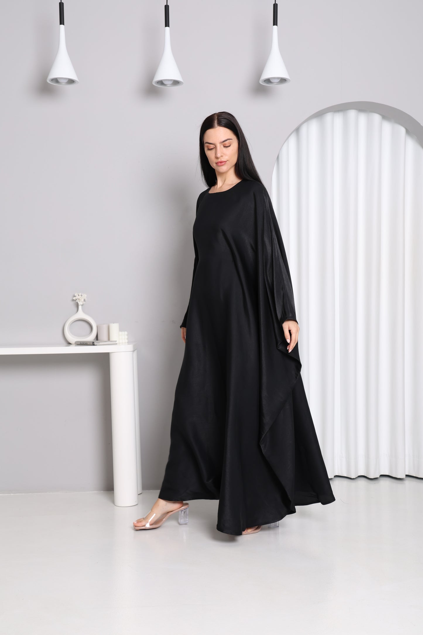 Black Silhouette Abaya-Sandy's Edition Boutique