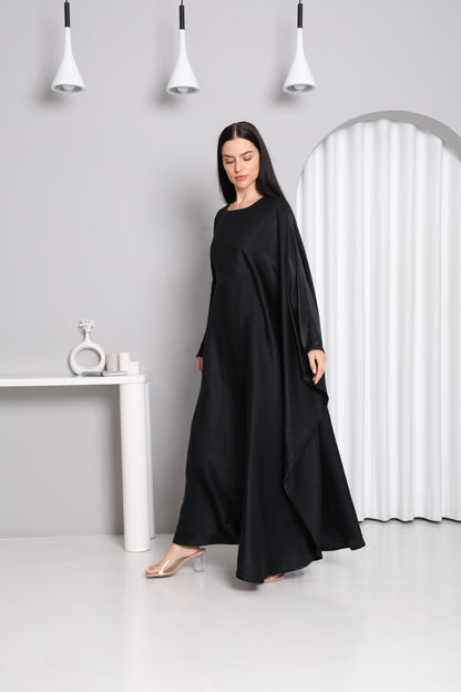 Black Silhouette Abaya-Sandy's Edition Boutique