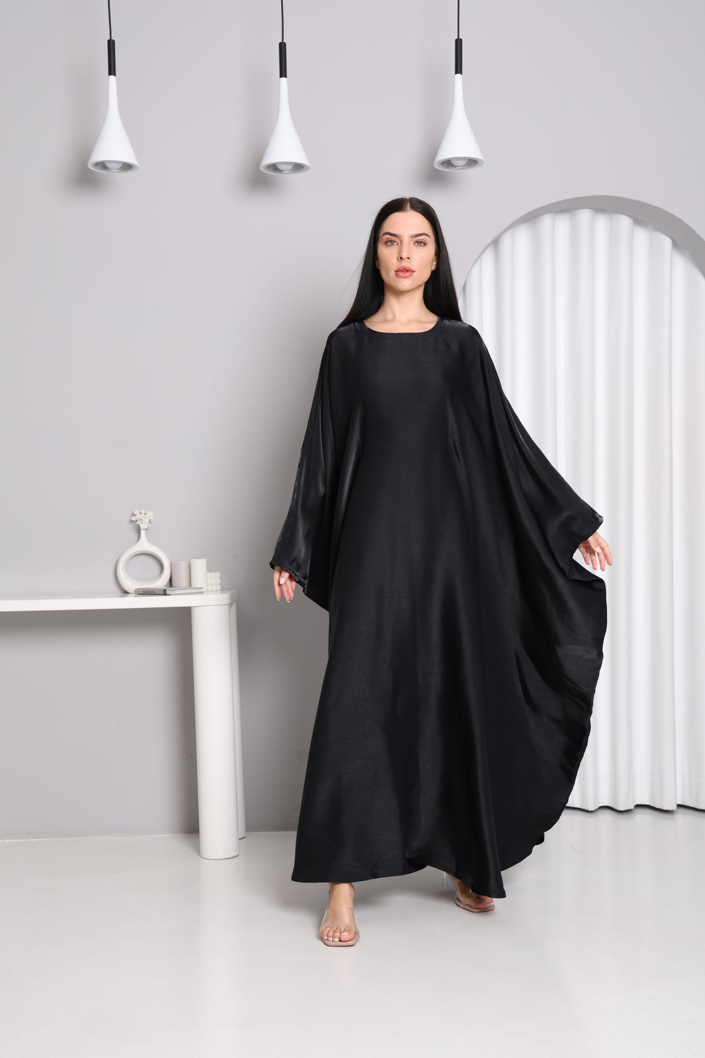 Black Silhouette Abaya-Sandy's Edition Boutique