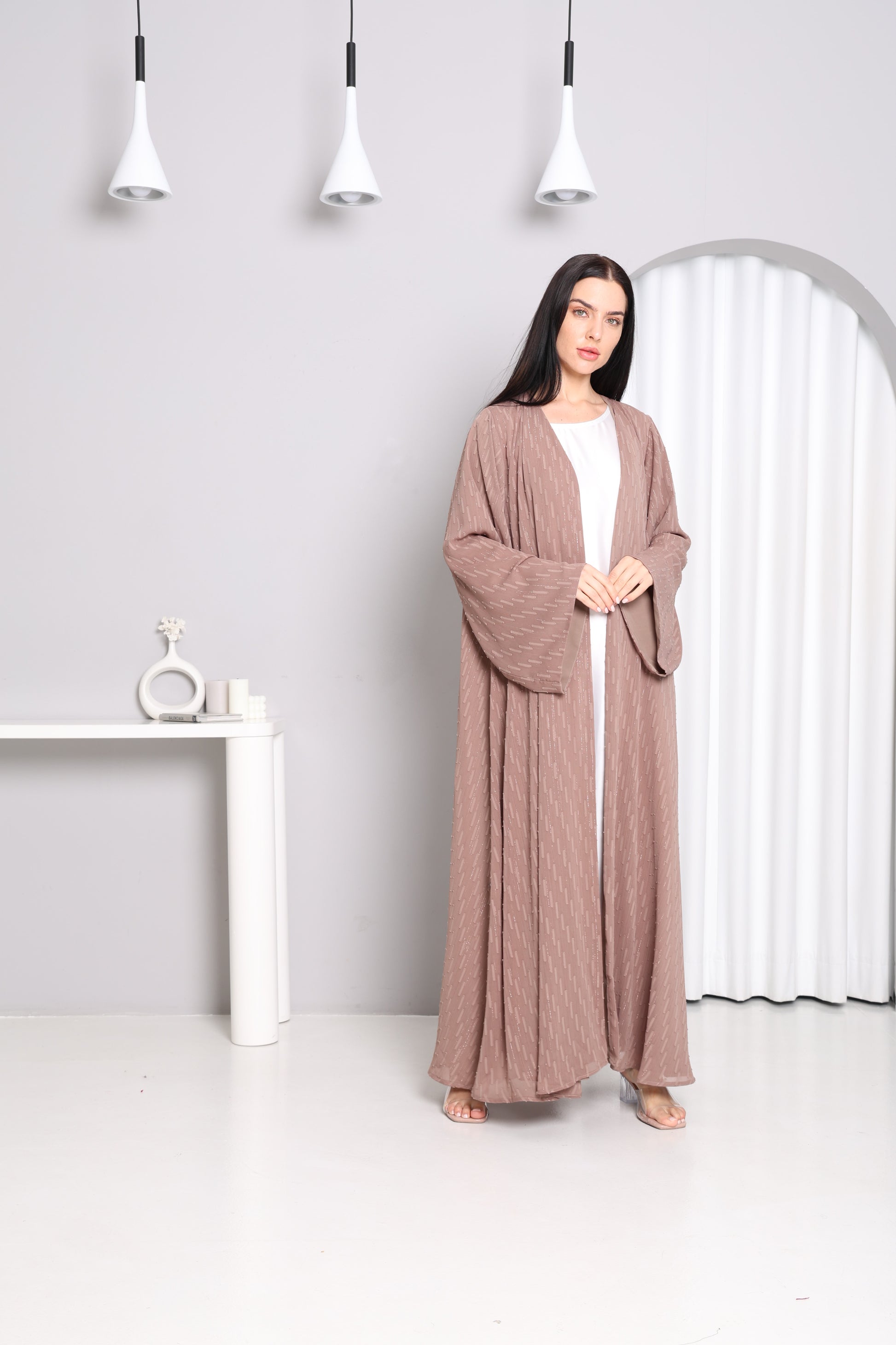 Mocha Sparkle Abaya-Sandy's Edition Boutique