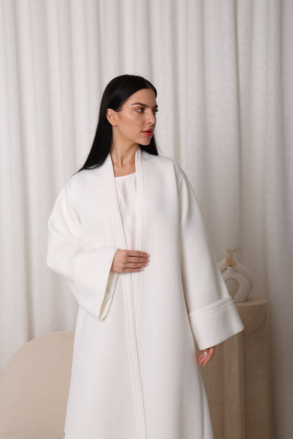 White Plush Abaya-Sandy's Edition Boutique