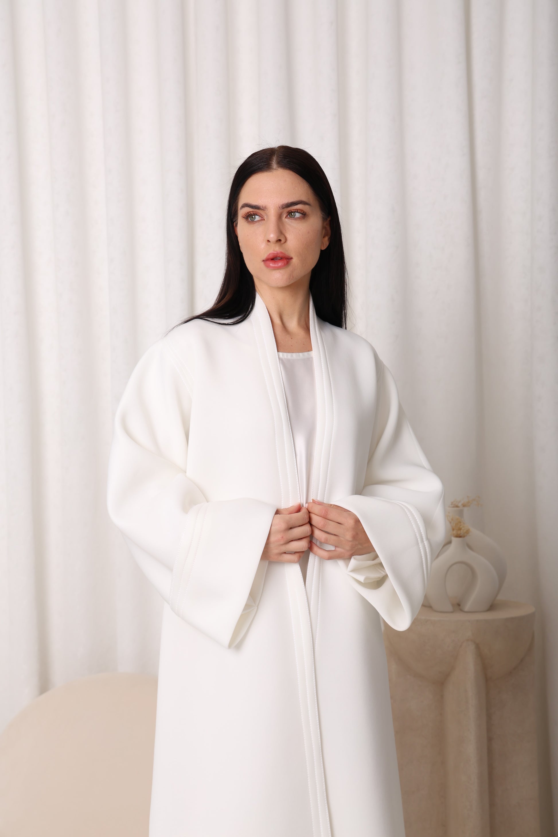 White Plush Abaya-Sandy's Edition Boutique