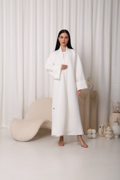 White Plush Abaya-Sandy's Edition Boutique