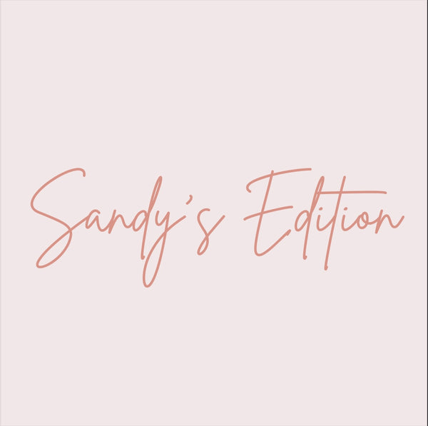 Sandy's Edition Boutique Store Pink Background Logo