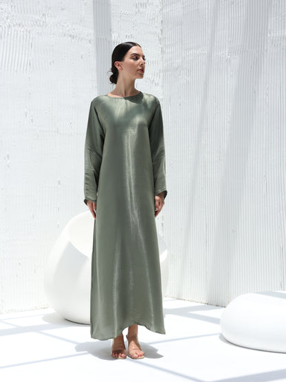 Sea Moss Abaya Underdress  -Sandy’s Edition Boutique