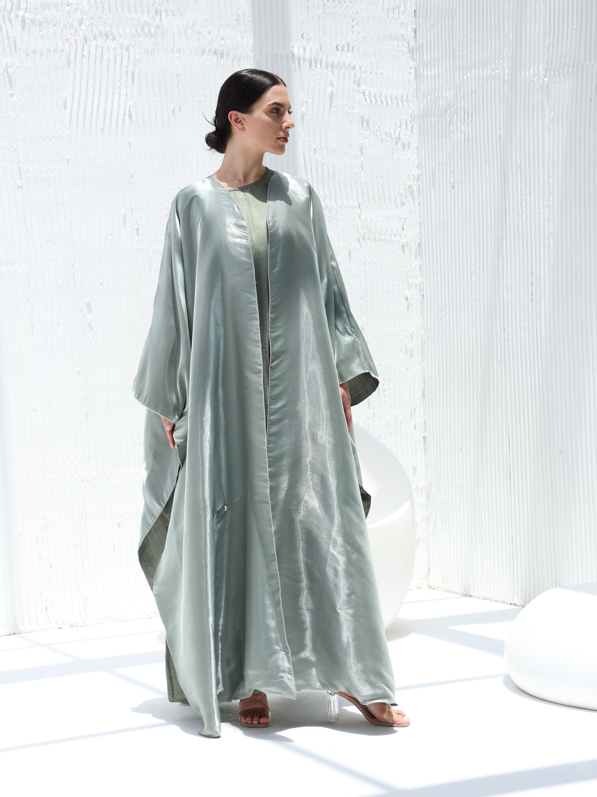 Sea Moss Waves Abaya - Sandy's Edition Boutique 