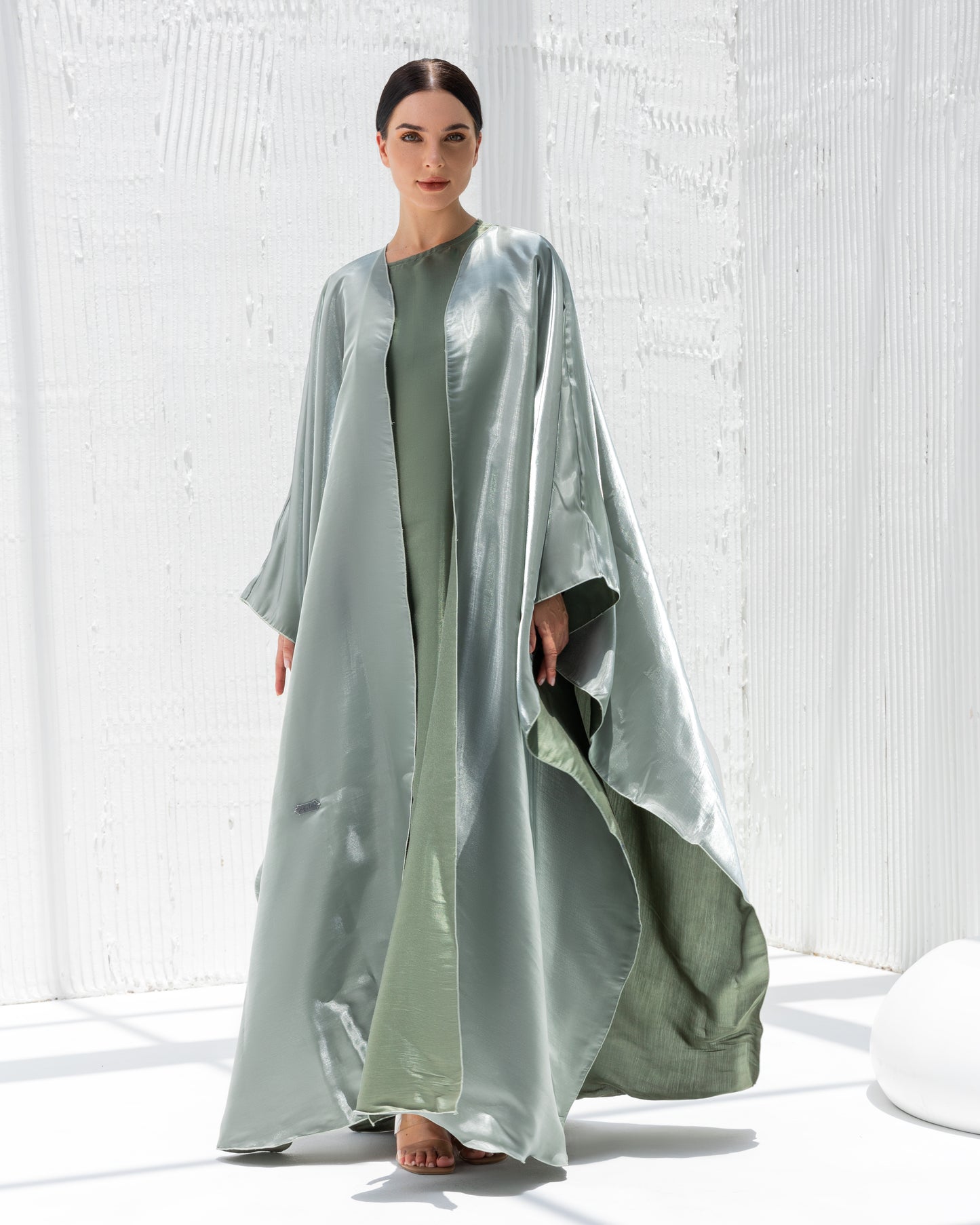 Sea Moss Waves Abaya - Sandy's Edition Boutique 