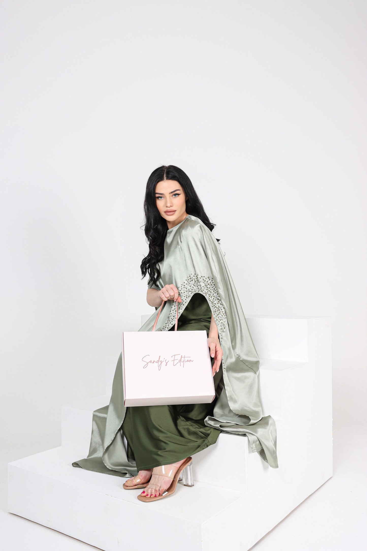 Sandy's Edition Boutique Dubai style Luxury colored abaya